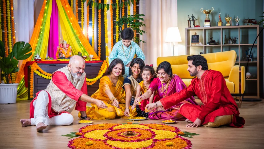 Festival celebrations in villas